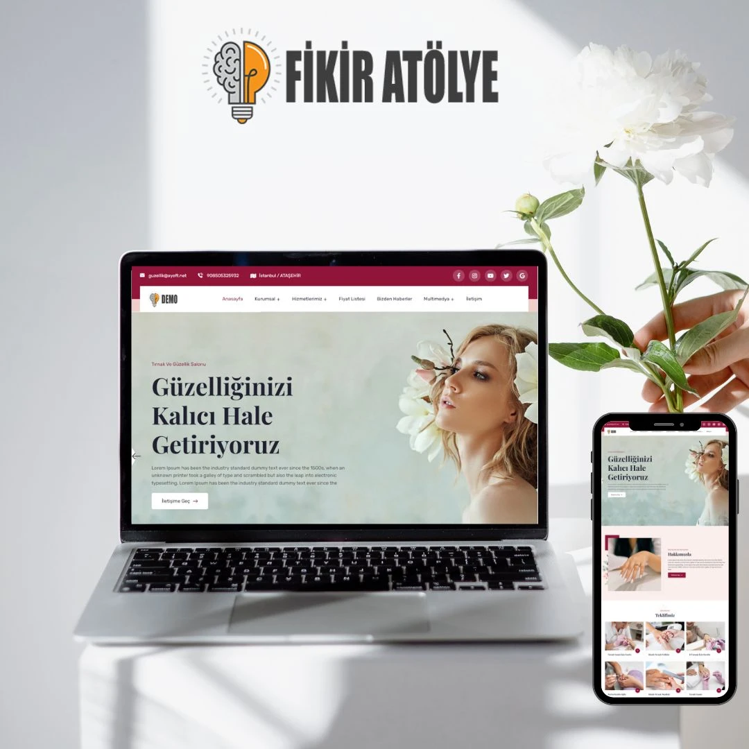 Güzellik Salonu Hazır Web Sitesi V2